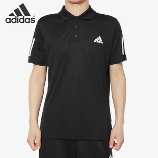 T恤 Adidas 短袖 阿迪达斯正品 DU0848 男子三条纹运动休闲POLO衫