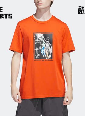 Adidas/阿迪达斯正品三叶草SHMOO OLMP SS T男子运动短袖HS3046