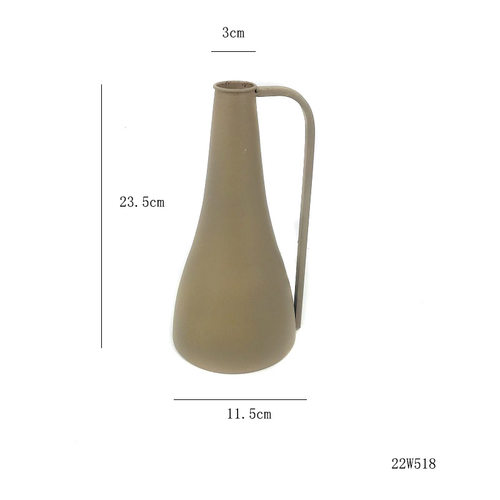 厂促现代简约家居装饰摆件莫兰迪色创意花瓶干花铁艺花器禅意金属