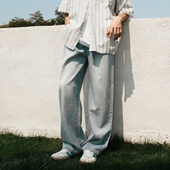 男新款 2026春秋直筒长裤 子水洗宽松美式 GOGOSOON牛仔裤 青少年薄款