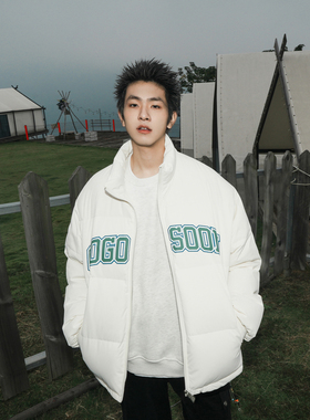 GOGOSOON冬装男立领棉衣潮流百搭棉袄宽松保暖棉服学生休闲外套Q