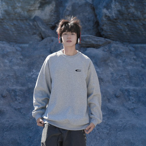 GOGOSOON卫衣男380g新款春秋上衣套头圆领潮长袖宽松百搭青少年Q
