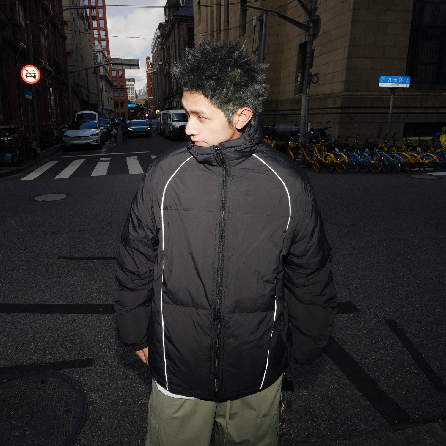 GOGOSOON羽绒服男2025新款冬季连帽外套防泼水美式潮牌宽松保暖Q