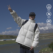 GOGOSOON防泼水羽绒服男冬季 新款 外套学生高级感无帽青少年90白鸭