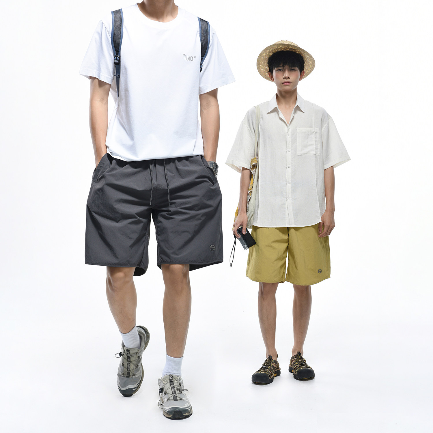 GOGOSOON 星空点160g 轻薄运动休闲短裤男夏季外穿沙滩五分裤中裤图片