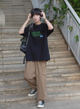 A禾新子先生V607年短袖t恤男夏季g男生青少学生男装宽松衣款服上