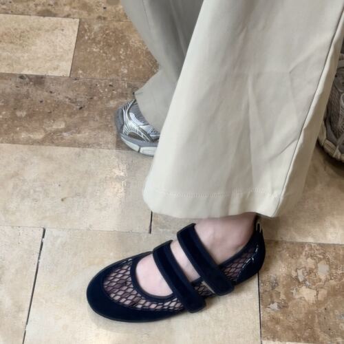 欧宝Opel家女鞋法式复古网面编织