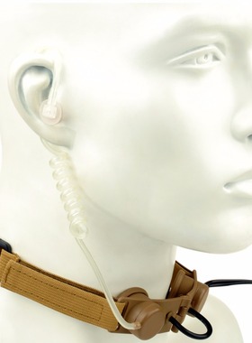 Z-Tac元素 THROAT MIC喉麦空气导管战术耳机真空声音传输耳塞耳机