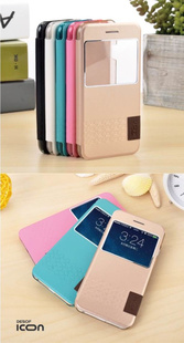 ICON苹果6手机套iphone6商务皮套视窗翻盖保护套支架外壳适用于
