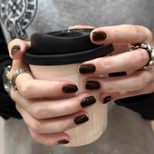 moons焦糖拿铁琥珀色黑棕色指甲油免烤秋季 新 S361黑醋栗Two