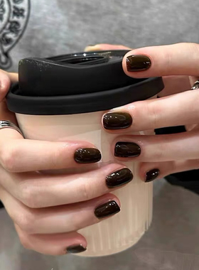 新】S361黑醋栗Two moons焦糖拿铁琥珀色黑棕色指甲油免烤秋季