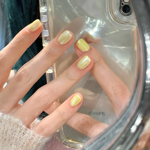SLP299珠光柠檬黄Two moons指甲油显白糖果色夏季水性可撕拉