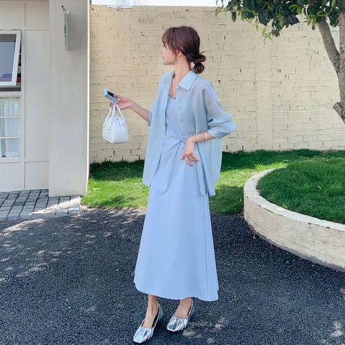 【现货 首发】已出货 衬衫+吊带连衣裙套装2C059-2517 P135K188