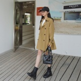 咖色小个子风衣女中长款2022年春秋季新款炸街高级感今年流行外套，女装风衣，西子