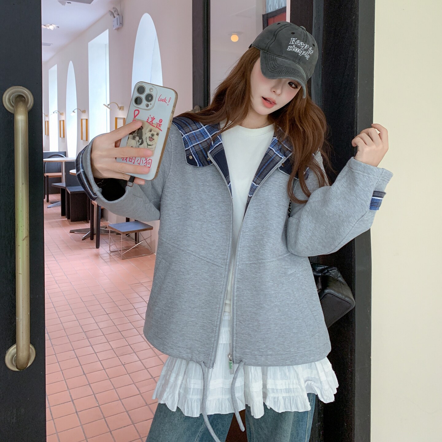 【新款】原创拼色卫衣外套2C059-8621-P165-K238，女装卫衣/绒衫，西子