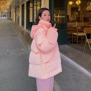 黄色奶fufu宽松棉服女小个子2025新款加厚显瘦保暖面包服百搭棉服图片