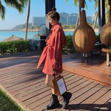 【现货】2022秋新款现货高品质明线短风衣外套096-F08-P120控178，女装风衣，西子