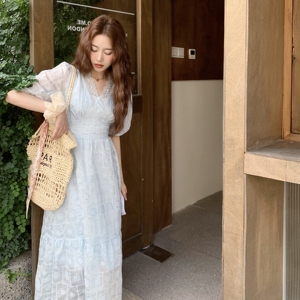 设计感不规则蕾丝罩衫套装女2025夏新款复古气质碎花半身裙两件套图片