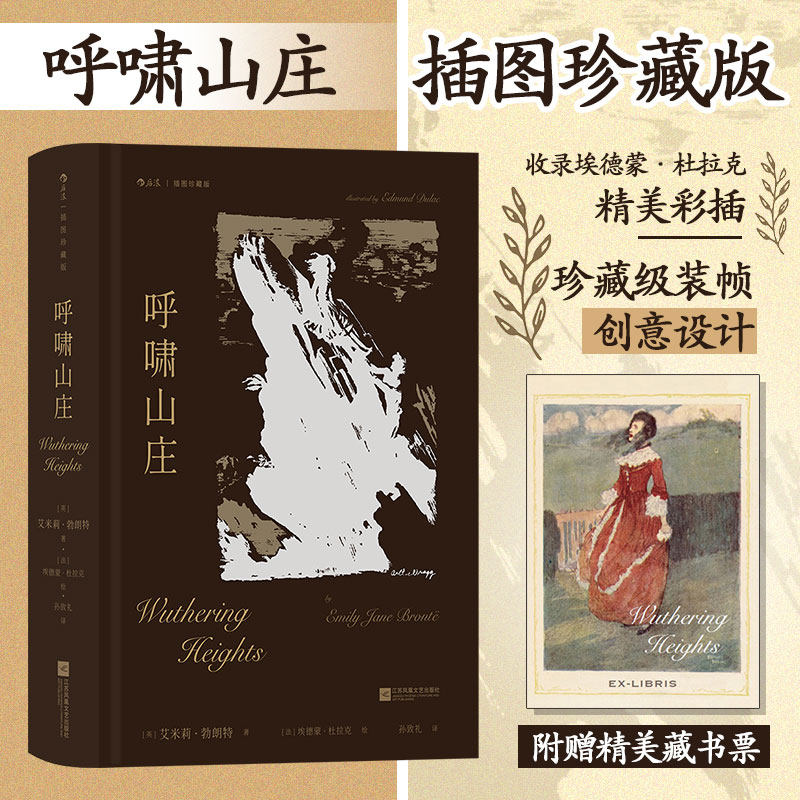 【赠藏书票】呼啸山庄(精装) 插图珍藏版 勃朗特著 外国现代经典文学初中高中学生课外阅读 世界名著经典文学新华正版畅销书籍,书籍/杂志/报纸,世界名著,淘宝优惠券,粉丝福利购,淘宝优惠卷