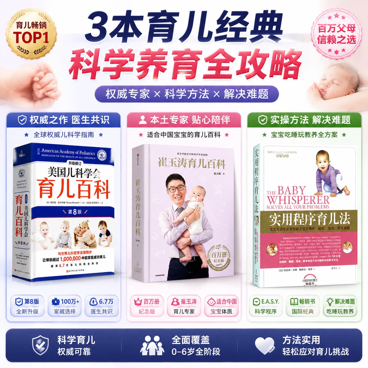 【3册】美国儿科学会育儿百科(第8版)+实用程序育儿法+崔玉涛育儿百科 (美)塔尼娅·奥尔特曼 主编 徐苗秀 等 译