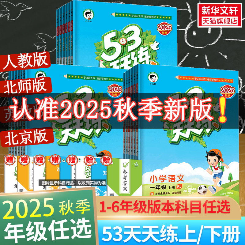 2025秋版53天天练一年级上册同步练习册人教版五三天天练二年级三四五六年级上册下册小儿郎暑假作业五三官方旗舰店新华书店官方