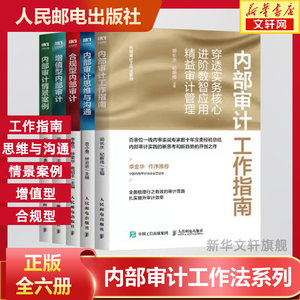 【内审工作案例5册】内部审计情景案例+合规型内部审计+内部审计思维与沟通+增值型内部审计+内部审计工作指南人民邮电出版社