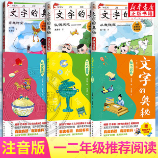 文字的奥秘注音版全套6册杨一铎禹秀玲著二年级下册必读课外书阅读认识天地从我说起穿越时空科普百科读物一年级广西人民出版社