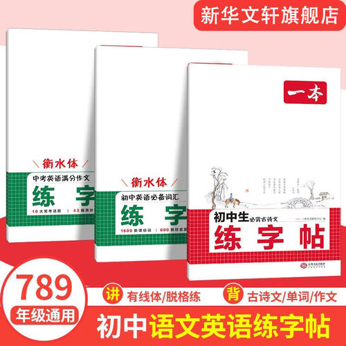 一本初中小升初暑假练字