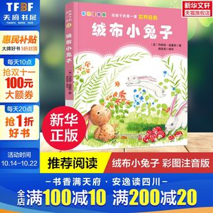 新华文轩 故事书一年级二年级三年级童话文学老师推荐 绒布小兔子 少儿读物儿童经典 图书小学生课外阅读书籍正版 彩图注音版