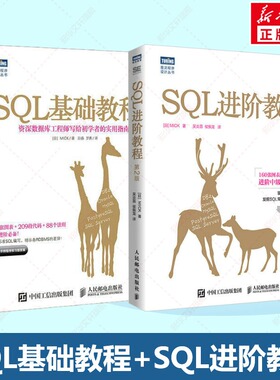 套装2册 SQL基础教程第2版+SQL进阶教程 sql必知必会数据库教程 数据分析优化查询注入攻击与防御入门程序设计书籍 新华正版书籍