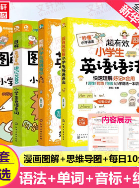 超有效图解小学生英语语法单词音标天天练课堂笔记小学知识同步练习册句型公式词性时态句法三四五六年级随堂英语语法大全专项训练