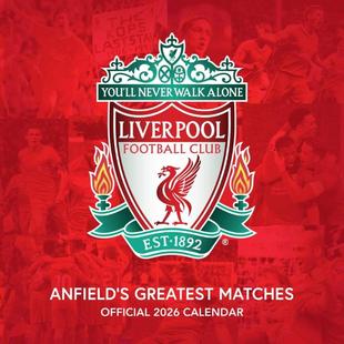 利物浦传奇队员 2026 挂历LIVERPOOL FC LEGENDS 2026 SQUARE CALENDAR原版引进