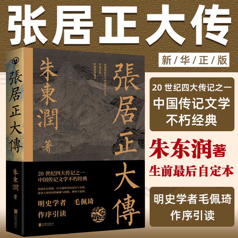 张居正大传 朱东润 中国古代官场政治人物研究 同曾国藩左宗棠李鸿章晚清重臣历史名人物传记全书全集正版图书籍 - 实物图