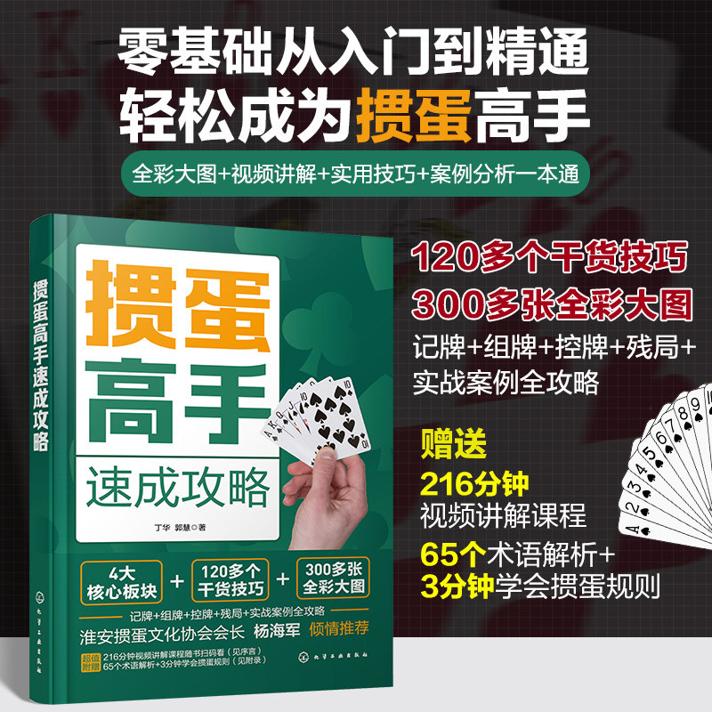 【新华文轩】掼蛋高手速成攻略 掼蛋入门教学掼蛋秘籍 视频讲解掼蛋书籍 掼蛋打法入门到精通 纸牌零基础入门教程学习掼蛋技巧
