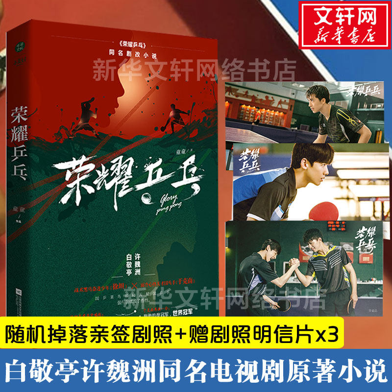 赠剧照明信片x3】荣耀乒乓 童童著白敬亭许魏洲爱奇艺同名电视剧灾