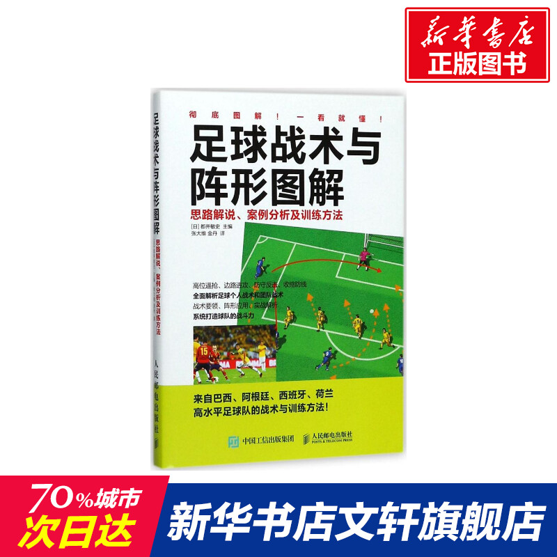足球战术与阵形图解思路解说案例分析及训练方法足球战术教学书籍掌握足球阵形和运用足球战术指导书足球专业训练教程书籍