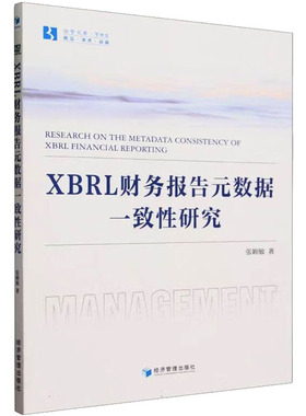XBRL财务报告元数据一致性研究 张颖敏 经济管理出版社 正版书籍 新华书店旗舰店文轩官网