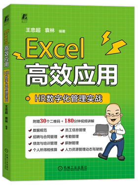 Excel高效应用 HR数字化管理实战 Excel教程人力资源Excel数据规范 员工信息管理 考勤管理绩效与培训管理 机械工业出版社正版书籍
