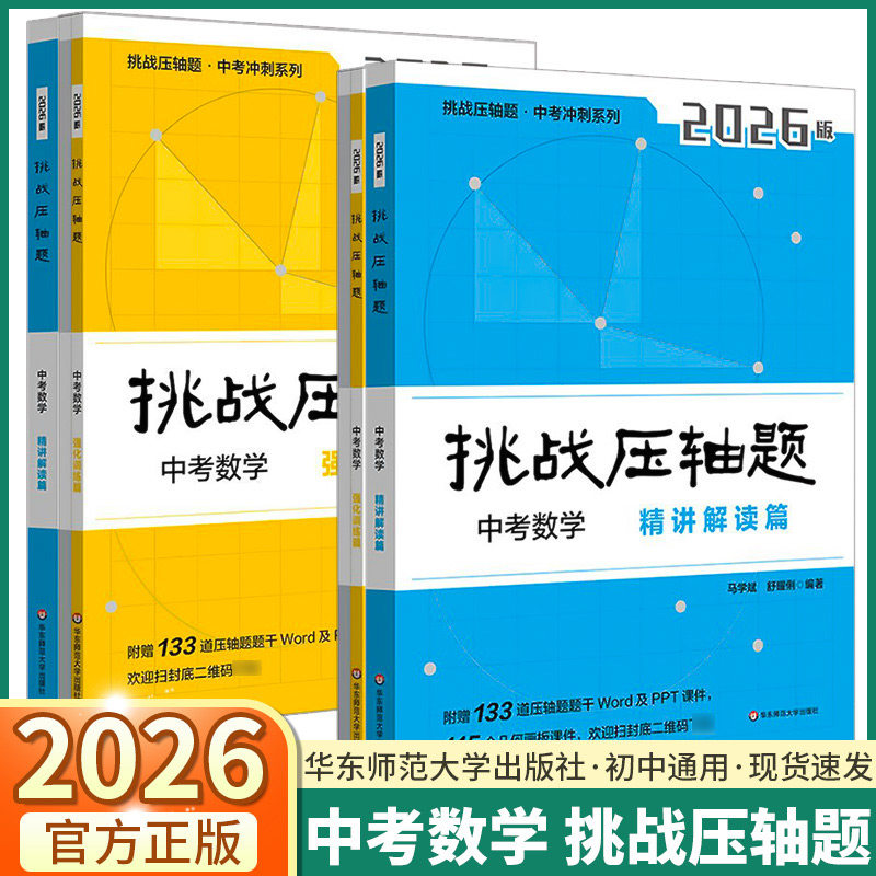 2026新版 挑战压轴题中考数学 轻松入门篇 精讲解读篇 强化训练篇 初三物理化学中考总复习资料 初中七八九年级必刷题专项分类试卷