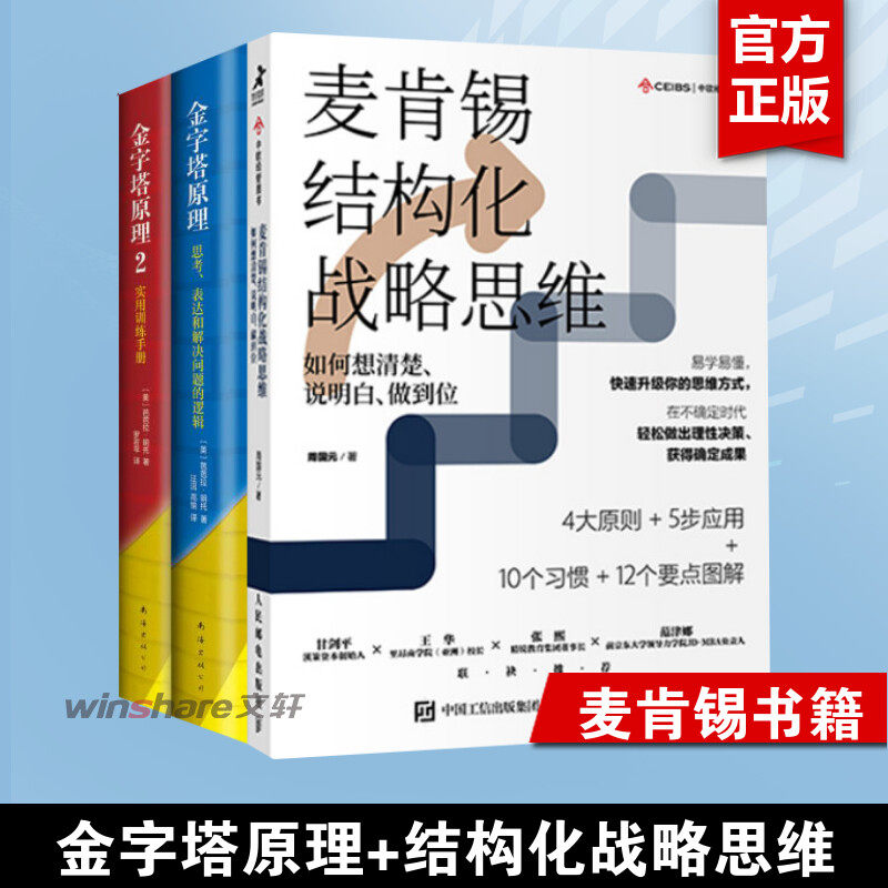金字塔原理大全集+麦肯锡结构化战略思维 (美)芭芭拉&middot;明托(Barbara Minto) 南海出版公司等 正版书籍 新华书店旗舰店文轩官网