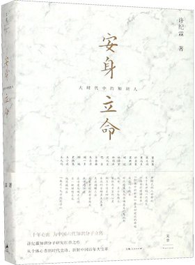 【新华文轩】安身立命 大时代中的知识人 许纪霖 思想史 五四 梁漱溟 王小波 近现代思想史 知识分子研究 另著/家国天下