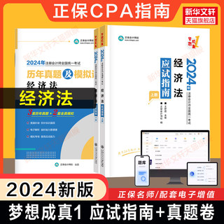 正保梦想成真注会2024年经济法应试指南cpa经济法王妍荔注册会计师名师讲义 可搭必刷550题练习题库历年真题注册会计官方教材