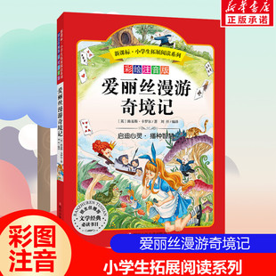 路易斯·卡羅爾著劉丹編譯?青少年課外書8 彩繪注音版 15歲四五六年級(jí)小學(xué)生讀物兒童文學(xué)彩色插圖本 英 愛麗絲漫游奇境記