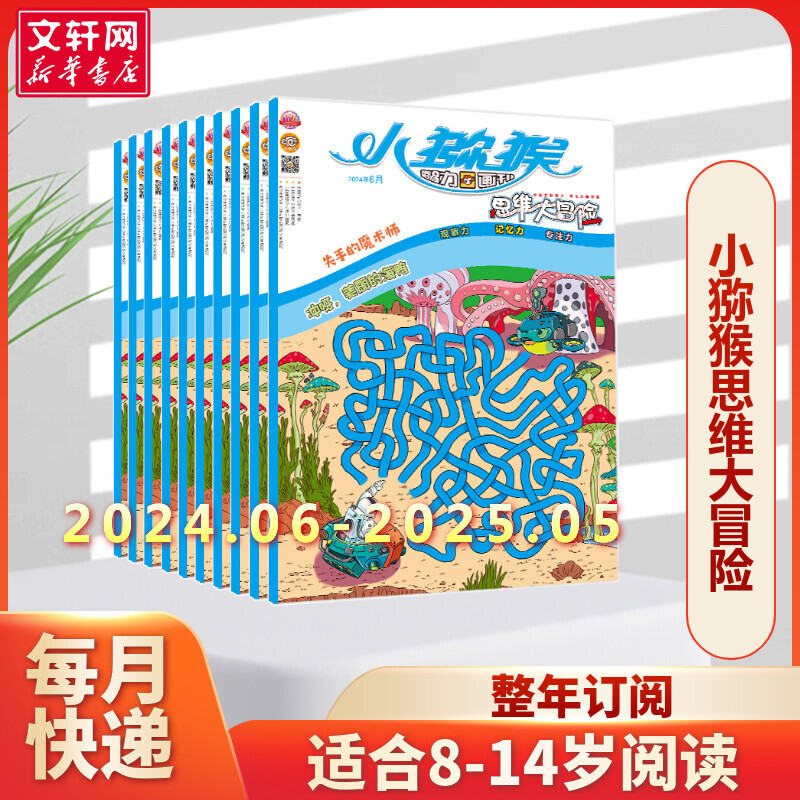 小猕猴智力画刊思维大冒险【25年1-2月新刊】2024年1-12月全年/半年/季度订阅 小学生三四五六年级智力画刊逻辑非过刊