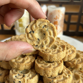 宁波特产葱油小桃酥伴手礼老式 酥饼手工桃酥410g糕点饼干零食点心