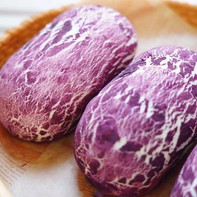 健康美味早餐紫薯包大个儿童早点