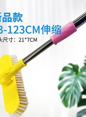 鱼缸清洁刷子不锈钢加长杆水族箱青苔除藻神器刷内壁无死角可拆洗