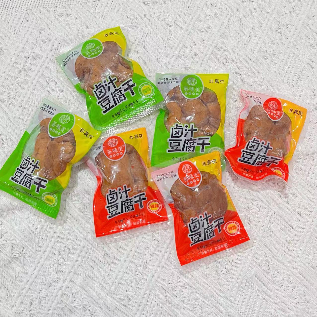 苏味美卤汁豆腐干苏州特产甜味辣味豆干整箱小包装零食品散装500g