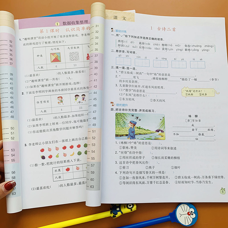 2020新版语文数学同步专项训练二年级下册随堂课课练全2本小学2年级数学思维训练口算题卡应用题卡期中期末总复习课文字词句子阅读怎么样,好用不?