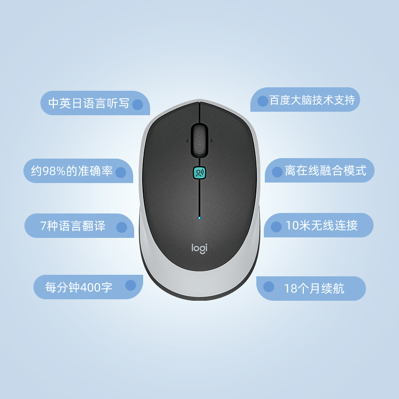 优联无线鼠标语音输入声控打字